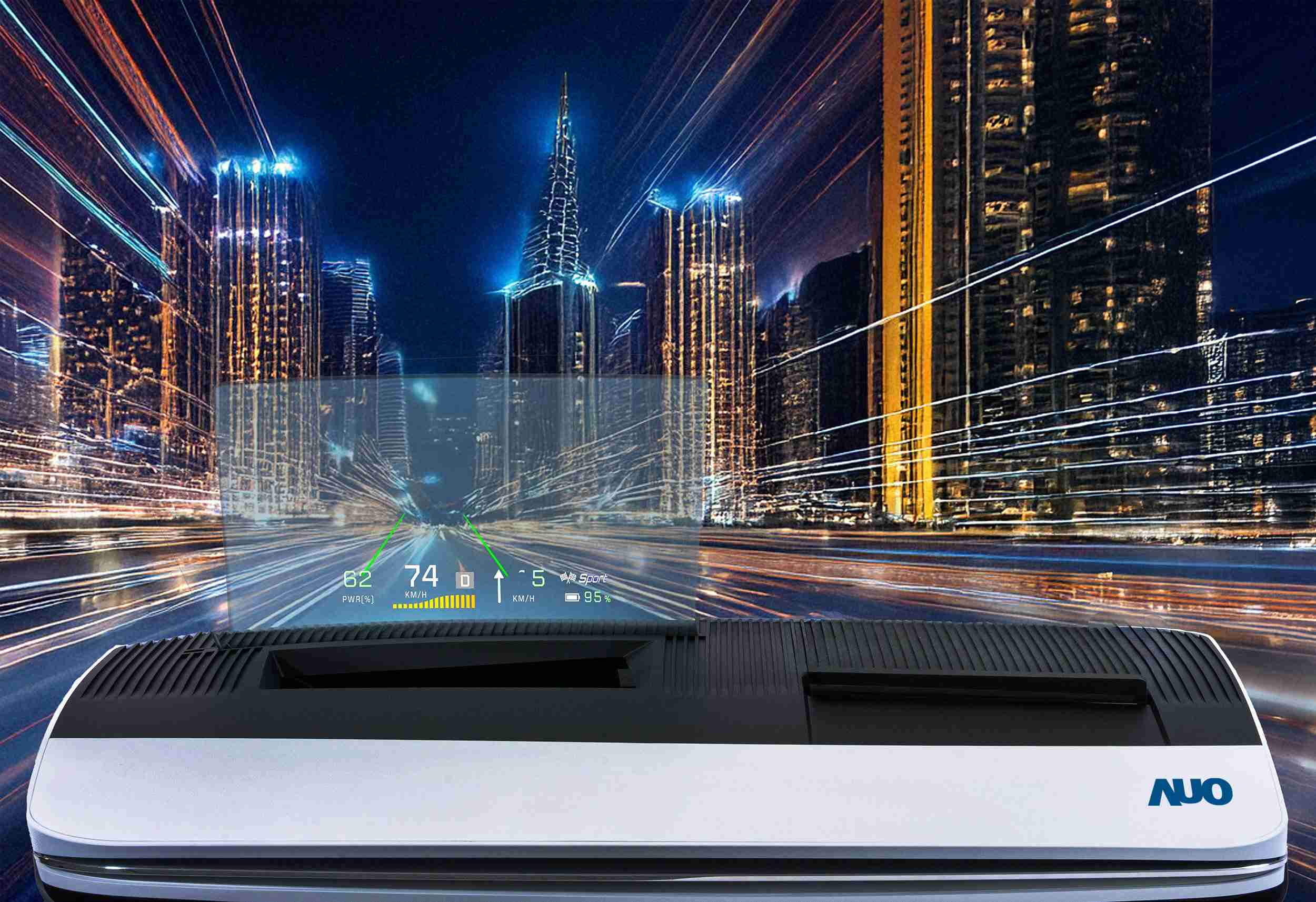 尊龙集团推出13吋Micro LED抬头显示器，，，，提供高入眼亮度、、、高色彩饱和度的显示质量，，，，在阳光下或黑暗中都清晰可见，，，并利用Micro LED模块体积小的优势，，，，解决车用空间有限的痛点