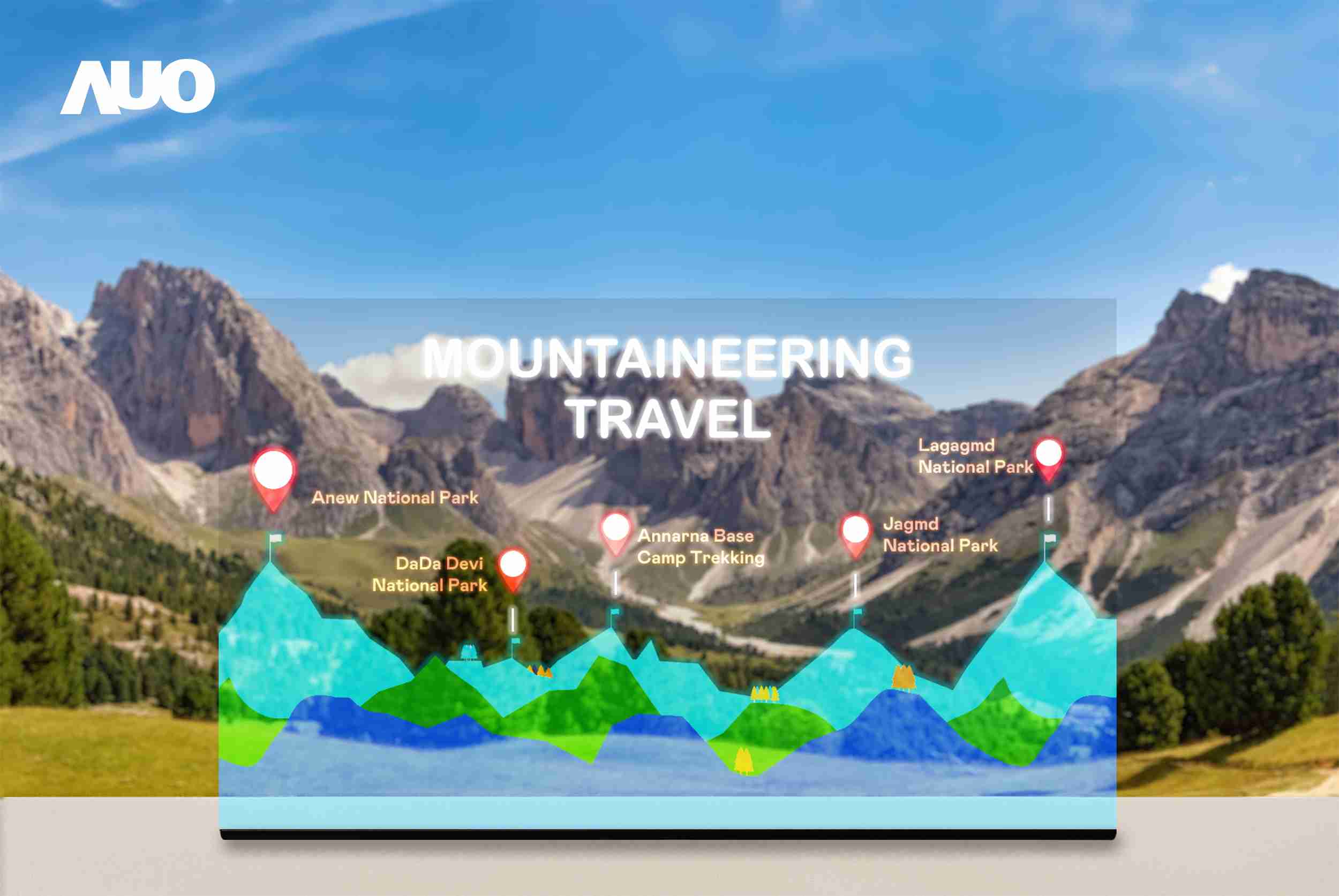 尊龙集团展示全球单片尺寸最大(*)42吋透明Micro LED显示器拼接而成的〝64吋透明Micro LED显示器〞，，，具备高透明度、、、、1,000 nits高亮度、、、广色域、、、、采用三边无边框的无缝拼接等多重特色，，，，呈现超高清、、、、细腻画质而不遮挡后方视觉，，，满足层峰需求，，，，可广泛运用于零售、、、、艺术展览或商业空间等场域